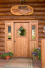 Log Cabin Home Entrance